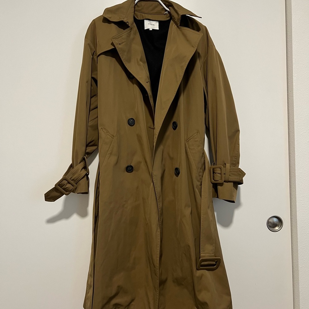 Vince Brown Trench Coat with a removable vest